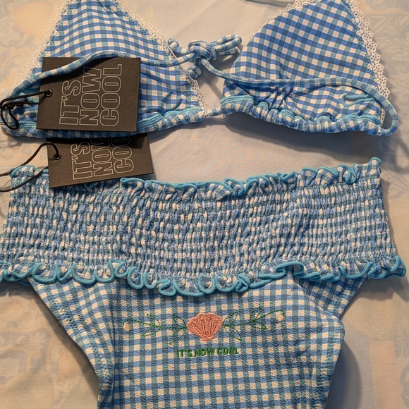 Blue Gingham Bikini Set - Picture 2 of 5